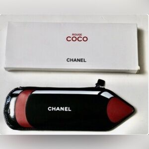 CHANEL Le Rouge Cosmetic Pouch Pencil Case NWB